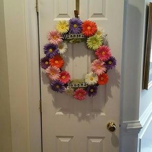 Handmade  wreath for spring or summer.